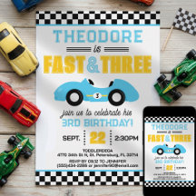 Fast & Three Race Car 3rd Birthday