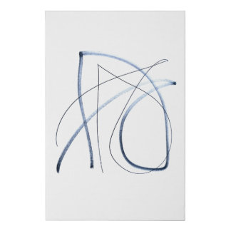 Fast two-tone line drawing faux canvas print