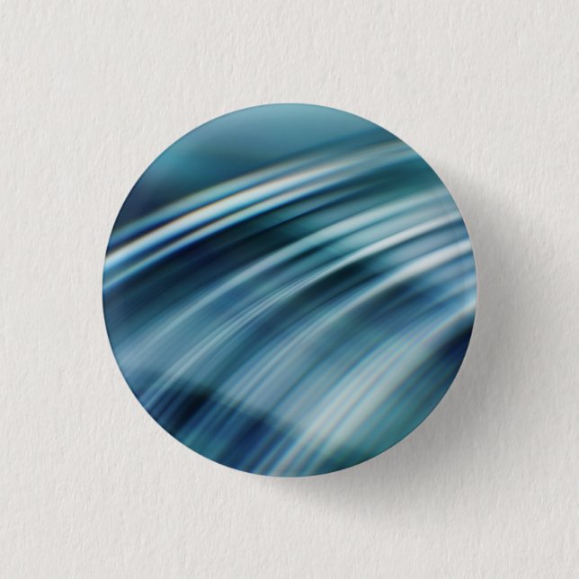 Fast Waves Texture: Stormy Blue Motion Trails Button (Front)