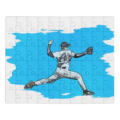 Fastball Baseball Pitcher Jigsaw Puzzle