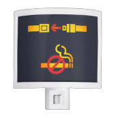 Fasten Your Seat Belt, No Smoking Airline Night Light (Front)