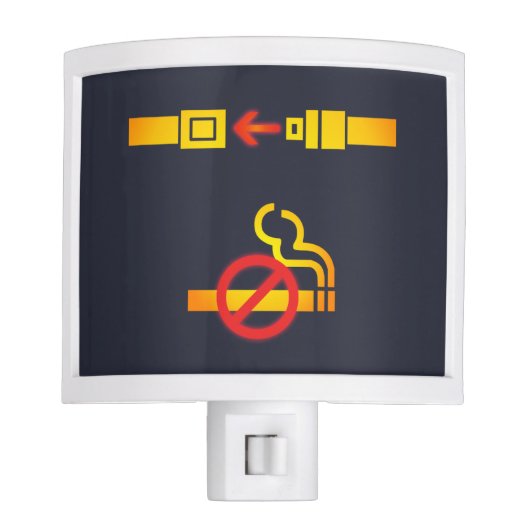 Fasten Your Seat Belt, No Smoking Airline Night Light (Front)