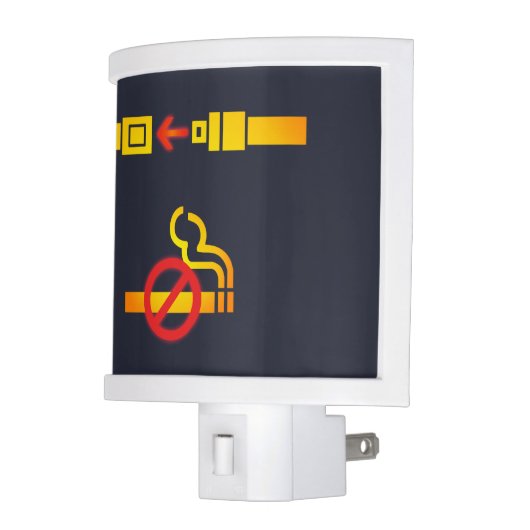Fasten Your Seat Belt, No Smoking Airline Night Light (Left)