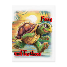 Faster Cartoon Turtle in the World on a