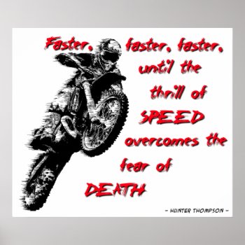 Faster Dirt Bike Motocross Poster by allanGEE at Zazzle