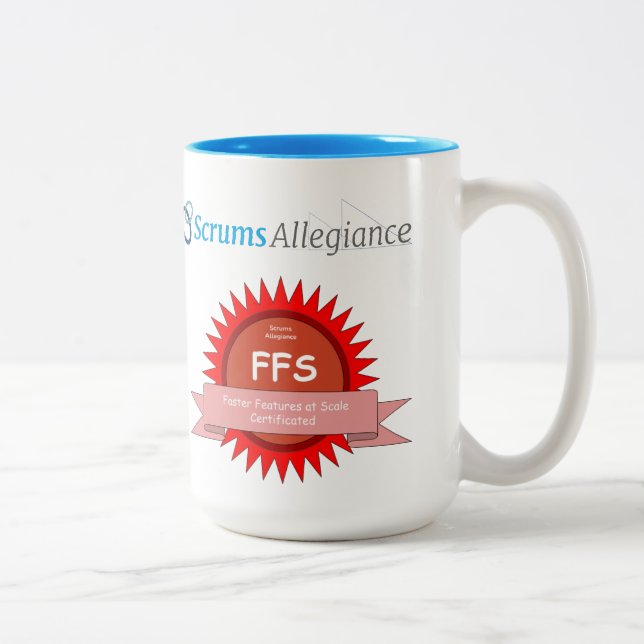 Faster Features Caffeine Holster Two-Tone Coffee Mug (Right)