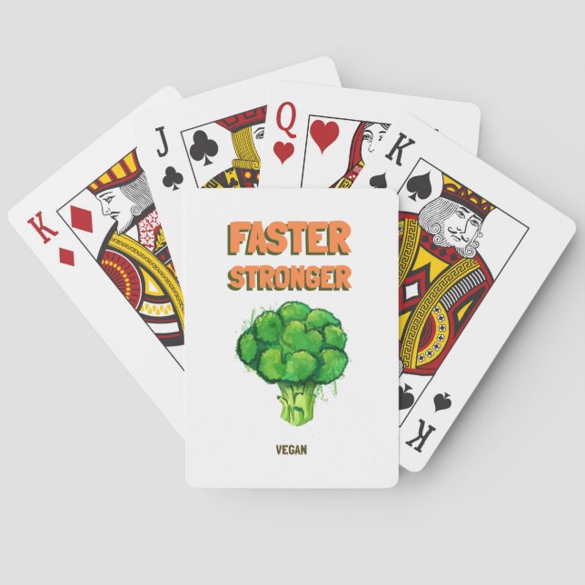 Faster Stronger Vegan  Poker Cards (Back)