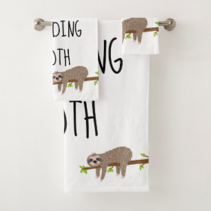 Faster Than A Speeding Sloth Bath Towel Set