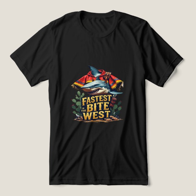 Fastest bite in the West Tri-Blend Shirt (Design Front)