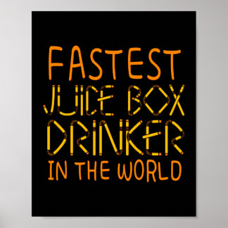 Fastest Juice Box Drinker World Type 1 Diabetes Poster