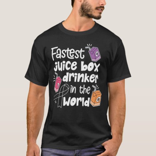 Fastest Juice Box Drinker World Type 1 Diabetes T_Shirt