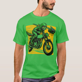 Fastest Motorcycle Cat Cicadas Feline Biker T-Shirt