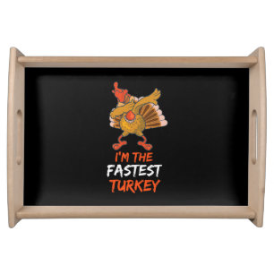 Fastest Turkey Family Group Matching Thanksgiving Serving Tray