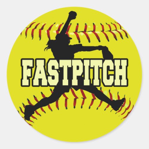 Fastpitch Classic Round Sticker