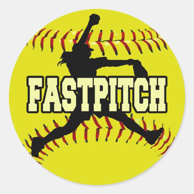 Fastpitch Classic Round Sticker (Front)