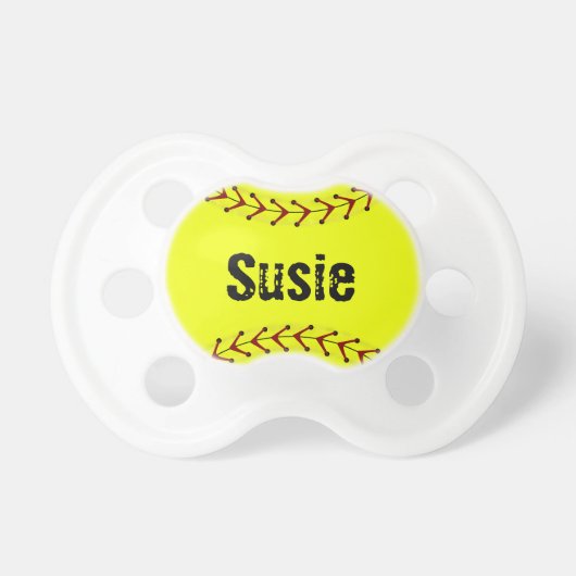 Fastpitch Softball Baby Pacifier (Front)