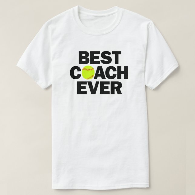 Fastpitch Softball Best Coach Ever Men's T-Shirt (Design Front)
