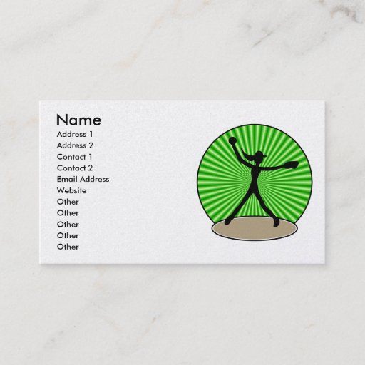 Customizable Fastpitch Softball Business Card