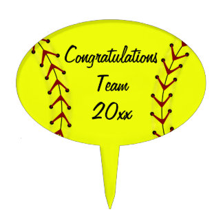 Fastpitch Softball Cake Topper