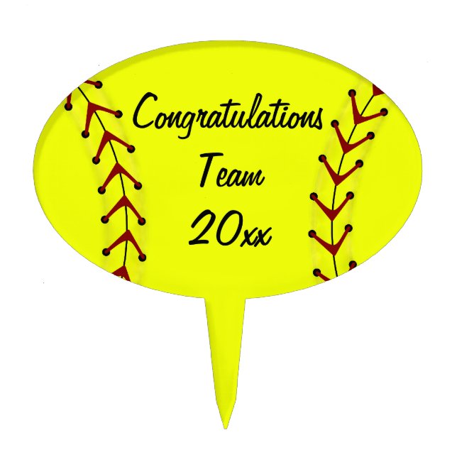 Fastpitch Softball Cake Topper (Front)