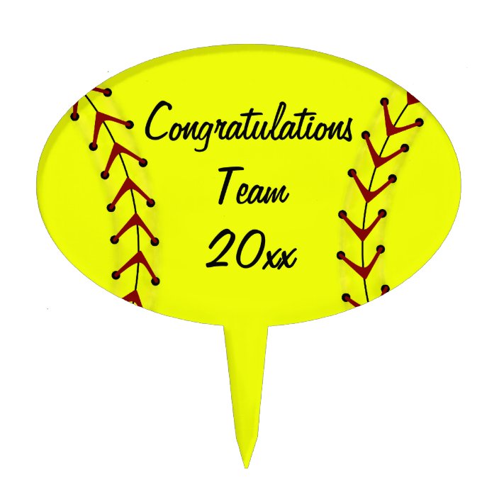 Fastpitch Softball Cake Topper