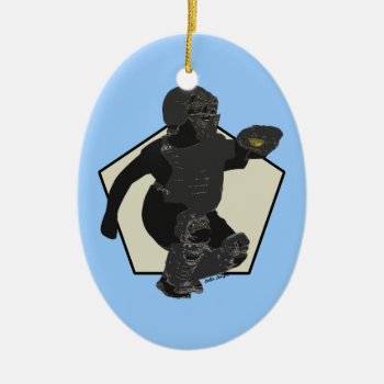 Fastpitch Softball Catcher's Ornament by RedRider08 at Zazzle