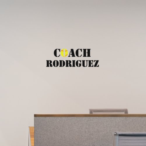 Fastpitch Softball Coach Custom Name  Wall Decal