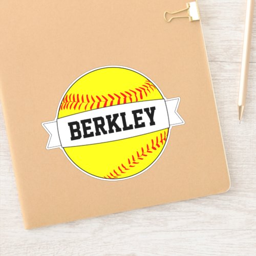 Fastpitch Softball Custom PlayerTeam Name Sports Sticker