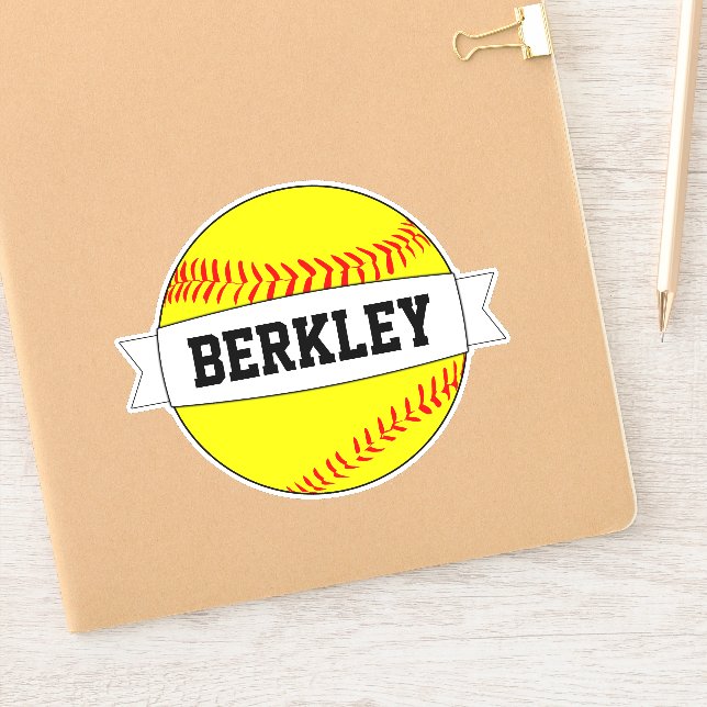 Fastpitch Softball Custom Player/Team Name Sports Sticker (Notebook)