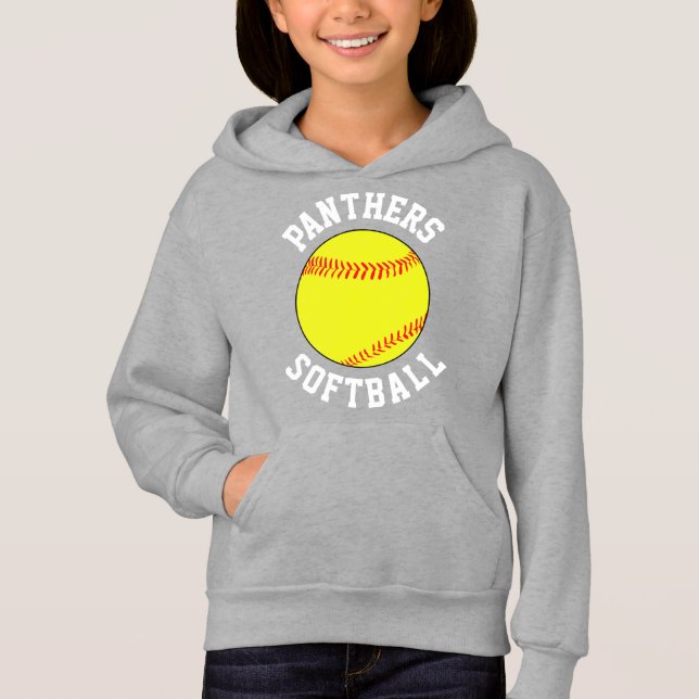 Fastpitch Softball Custom Team Name Player Number Hoodie Zazzle