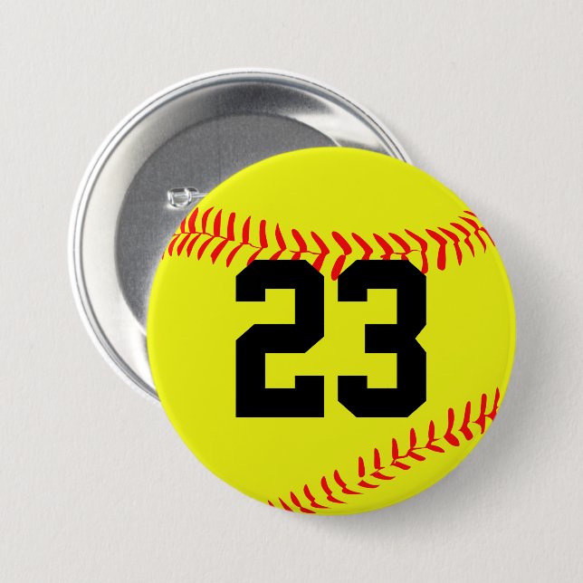 Fastpitch Softball Customizable Button Pin (Front & Back)