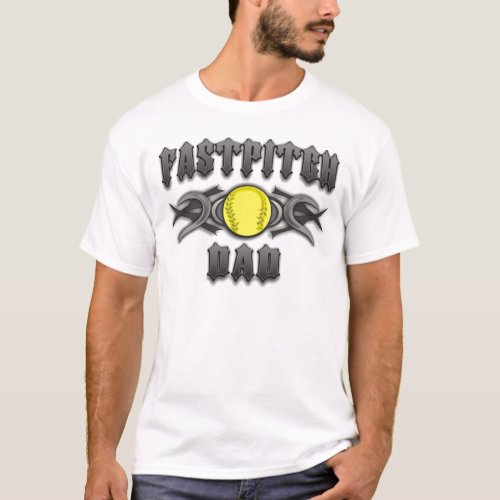 Fastpitch Softball Dad Tribal T_Shirt
