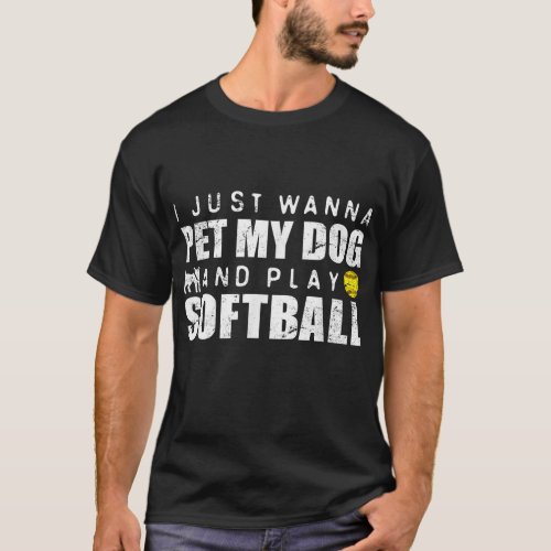 Fastpitch Softball Funny Dog T_Shirt