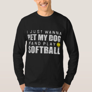Fastpitch Softball Funny Dog T-Shirt
