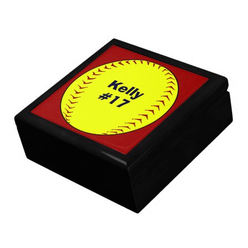 Fastpitch Softball Keepsake Box