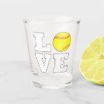 Fastpitch Softball Love Fun Player Or Coach Party Shot Glass at Zazzle