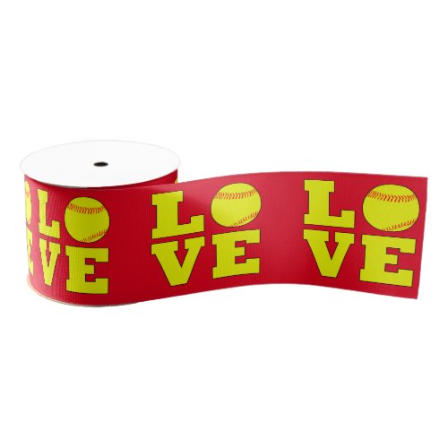 Fastpitch Softball Love Wrapping Ribbon