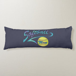 Fastpitch Softball Mom Athletic Tail Body Pillow