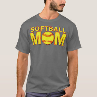 Fastpitch Softball Mom Yellow Ball Laces 1 T-Shirt