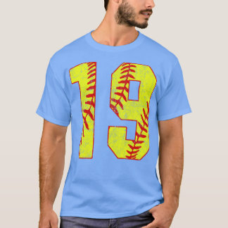 Fastpitch Softball Number 19 19 Softball  Jersey U T-Shirt
