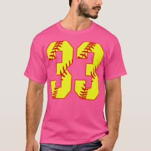Fastpitch Softball Number 33 33 Softball Jersey U T-Shirt