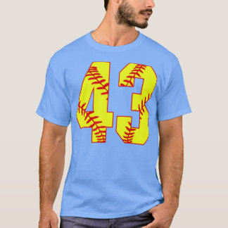 Fastpitch Softball Number 43 43 Softball Jersey U T-Shirt