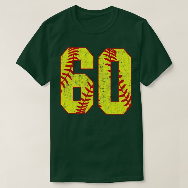 Fastpitch Softball Number 60 60 Softball  Jersey U T-Shirt (Design Front)