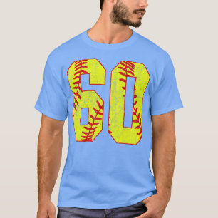 Fastpitch Softball Number 60 60 Softball  Jersey U T-Shirt
