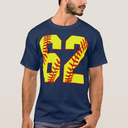 Fastpitch Softball Number 62 62 Softball Shirt Jer
