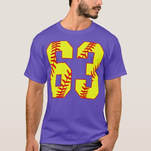 Fastpitch Softball Number 63 63 Softball Shirt Jer