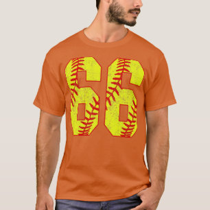 Fastpitch Softball Number 66 66 Softball  Jersey U T-Shirt