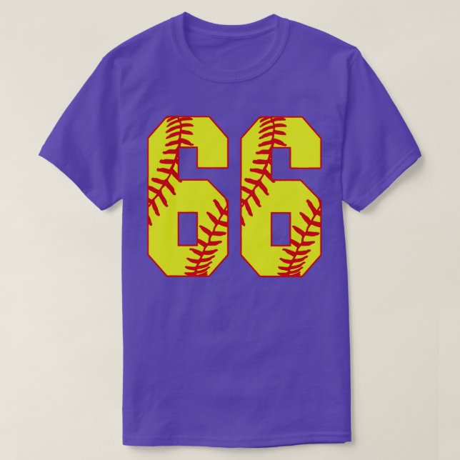 Fastpitch Softball Number 66 66 Softball Shirt Jer (Design Front)