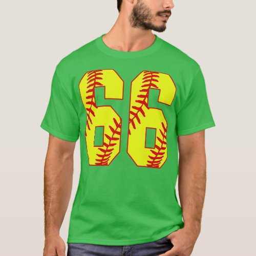 Fastpitch Softball Number 66 66 Softball Shirt Jer