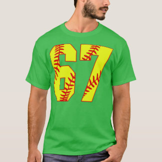 Fastpitch Softball Number 67 67 Softball Shirt Jer